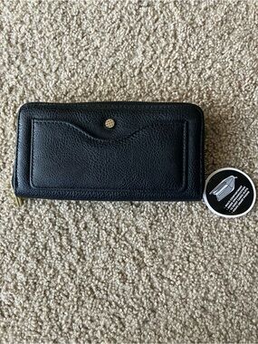 Black Zip Around Wallet